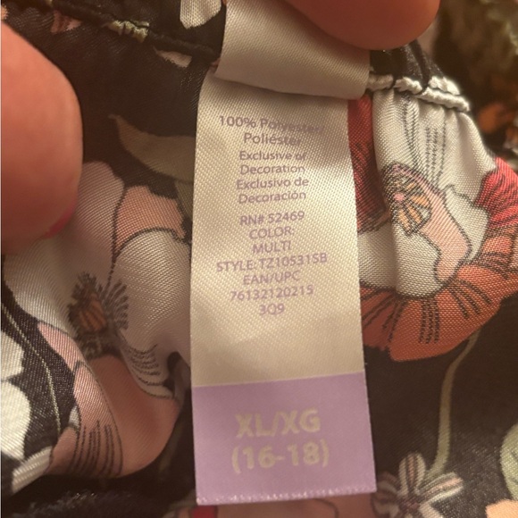 Floral Lace Trim Sleepwear Set Sz XL - Picture 4 of 4